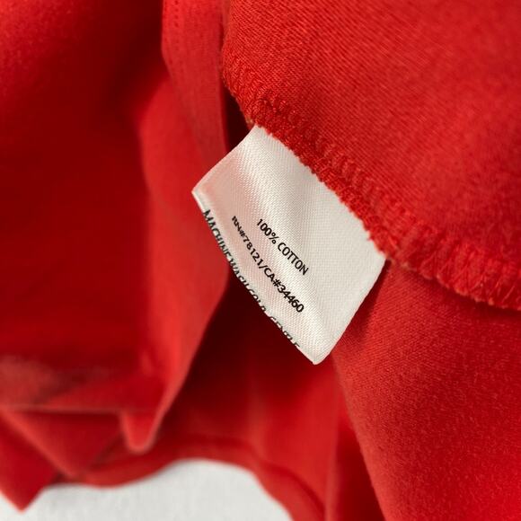 EILEEN FISHER Top XL Cotton Interlock Jersey Boxy Crewneck Short Sleeve Red - Picture 7 of 10